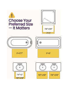 Alfombra de Baño DEXI 61x41 cm Antideslizante Beige 2