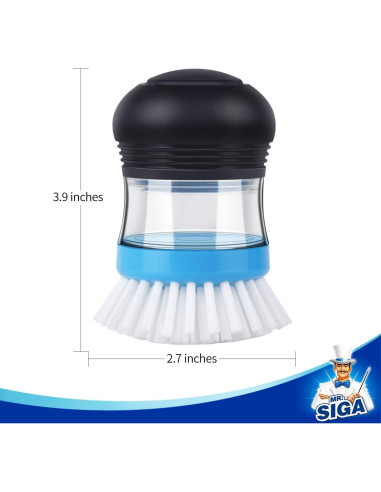 Cepillo Dispensador de Jabón MR.SIGA - Paquete de 2 Azul Marino