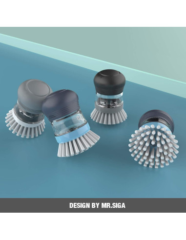 Cepillo Dispensador de Jabón MR.SIGA - Paquete de 2 Azul Marino