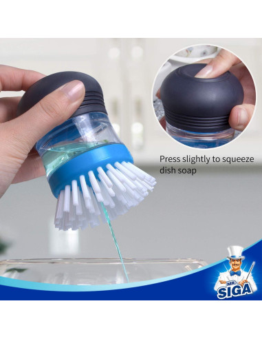 Cepillo Dispensador de Jabón MR.SIGA - Paquete de 2 Azul Marino