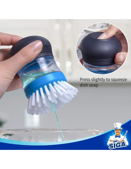 Cepillo Dispensador de Jabón MR.SIGA - Paquete de 2 Azul Marino