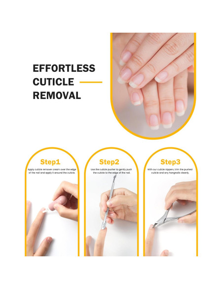 Cortador de Cutículas BEZOX con Empujador - Acero Inoxidable