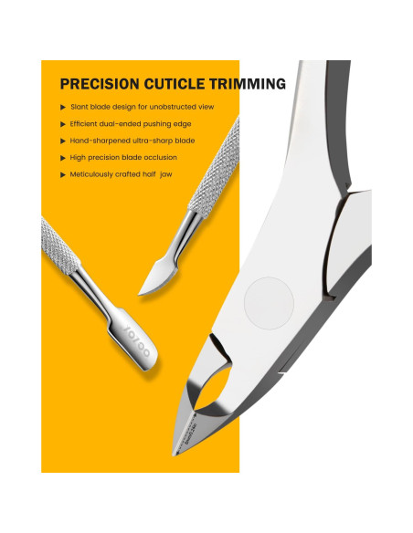 Cortador de Cutículas BEZOX con Empujador - Acero Inoxidable