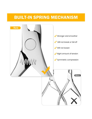 Cortador de Cutículas BEZOX con Empujador - Acero Inoxidable