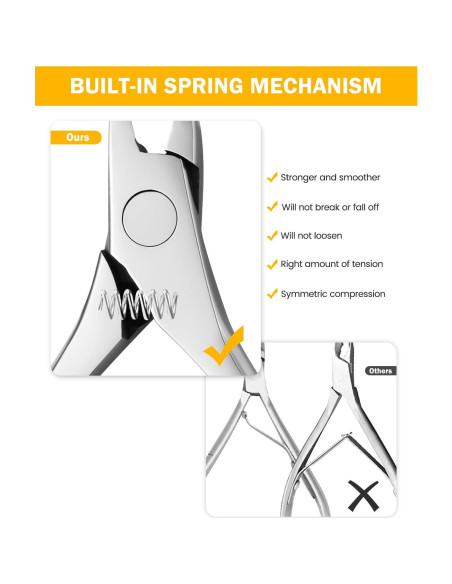 Cortador de Cutículas BEZOX con Empujador - Acero Inoxidable