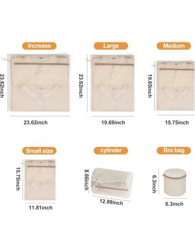 Set de 6 Bolsas de Lavandería XHQHSZ para Ropa Interior y Sujetadores