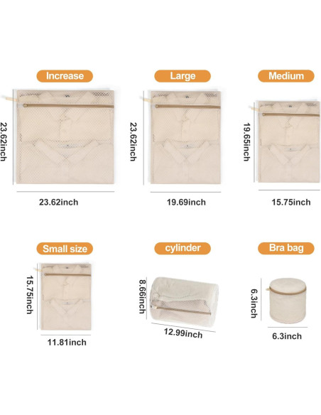Set de 6 Bolsas de Lavandería XHQHSZ para Ropa Interior y Sujetadores