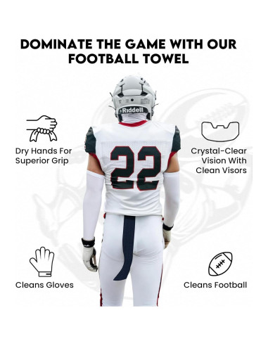 Toalla de Fútbol Exxact Streamer Ultra Ligera Negra 55.88cm