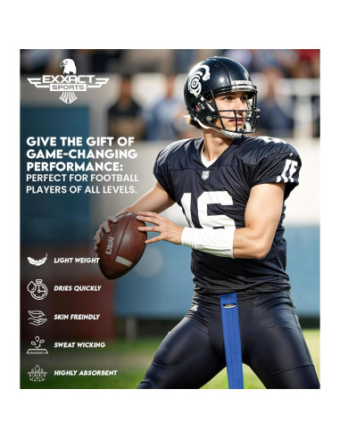 Toalla de Fútbol Exxact Streamer Ultra Ligera Negra 55.88cm