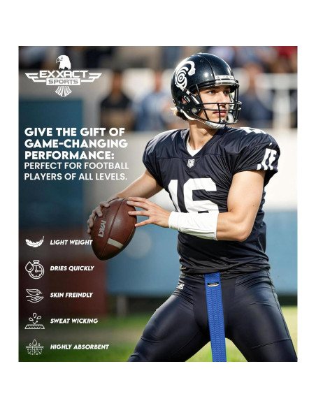 Toalla de Fútbol Exxact Streamer Ultra Ligera Negra 55.88cm