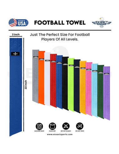 Toalla de Fútbol Exxact Streamer Ultra Ligera Negra 55.88cm
