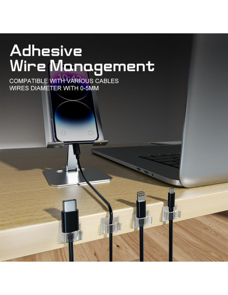 60 Clips de Luz de Navidad Autoadhesivos KGROTE - Transparente