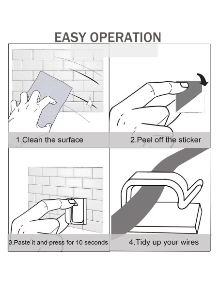 60 Clips de Luz de Navidad Autoadhesivos KGROTE - Transparente