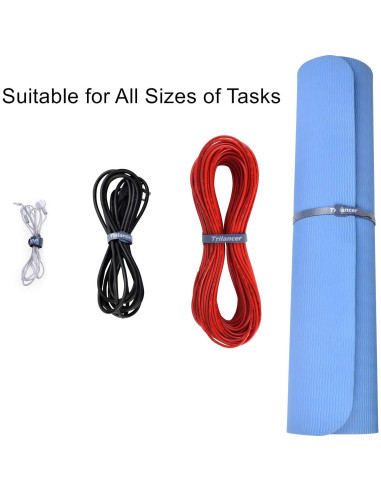 Correas de Cable Reutilizables Trilancer 50 Piezas 20.32 cm Negro