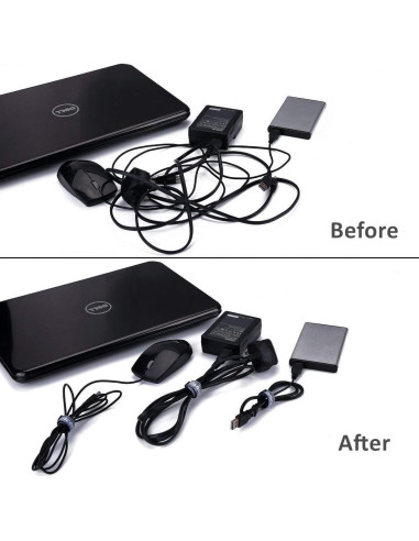 Correas de Cable Reutilizables Trilancer 50 Piezas 20.32 cm Negro