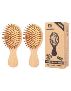 Paquete de 2 Cepillos para Cabello BUNDLEPRO Mini Antiestático