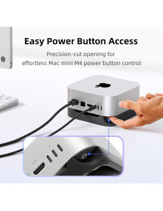 Soporte de Escritorio ELETIUO para Mac Mini M4/M4 Pro 2024 2