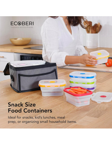 Set de 4 Contenedores Plegables Ecoberi 350ml Silicona