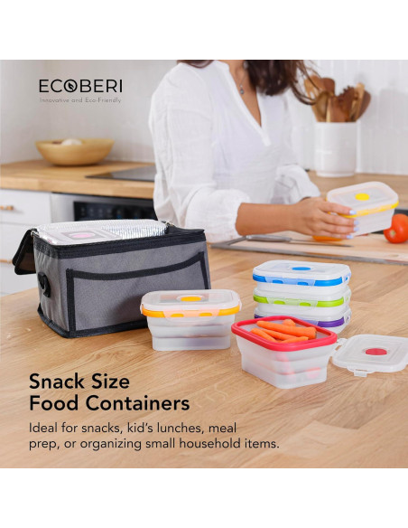 Set de 4 Contenedores Plegables Ecoberi 350ml Silicona