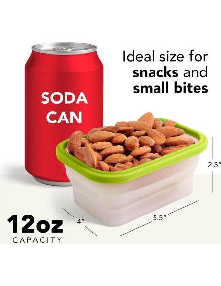 Set de 4 Contenedores Plegables Ecoberi 350ml Silicona