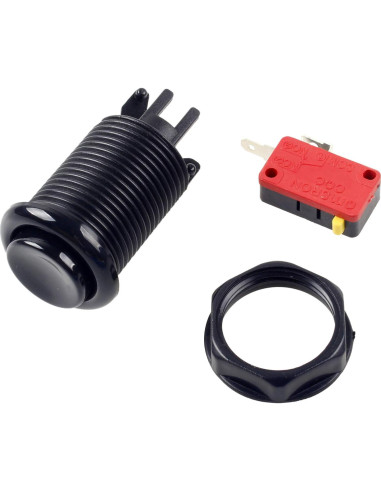 Botones de Arcade EG STARTS 30mm Tipo Happ 6 Piezas Negro