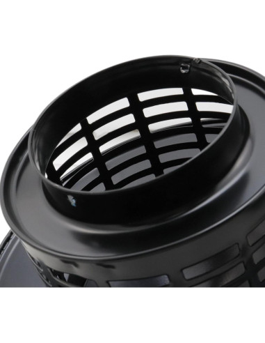 T Tulead Tapa de Chimenea Redonda 75mm Acero Inoxidable Negra