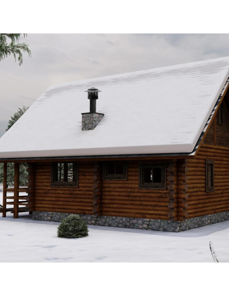 T Tulead Tapa de Chimenea Redonda 75mm Acero Inoxidable Negra