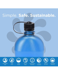 Botella de Agua Nalgene Sustain 0.95L Azul Libre de BPA 2