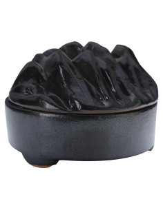 Quemador de Incienso Cerámica MIUPOO Negro Antideslizante 200g