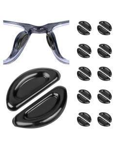 Almohadillas de Silicona para Gafas Gdnmpat - 10 Pares Negras