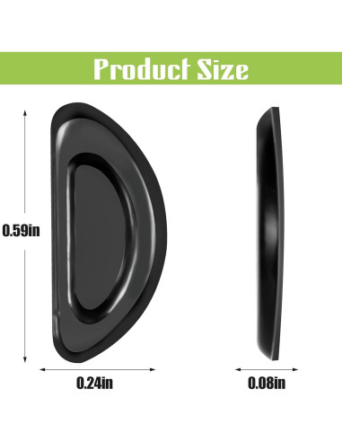 Almohadillas de Silicona para Gafas Gdnmpat - 10 Pares Negras