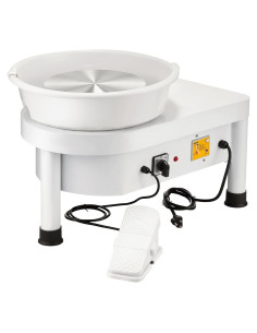 Rueda de Alfarería Vevor 25 cm 350W con Pedal y Cuenca Desmontable
