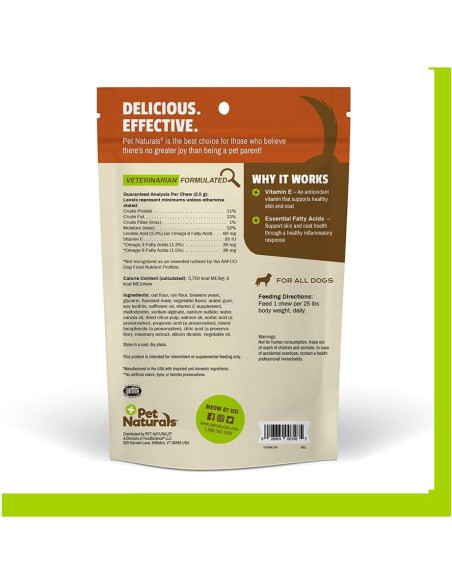 Pet Naturals Suplemento para Perros Piel y Abrigo 30 Masticables