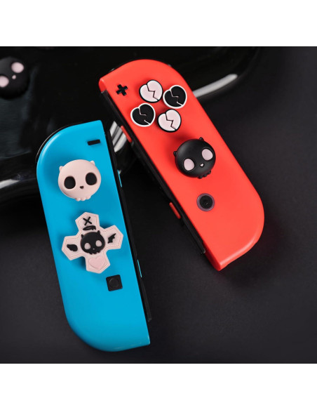 Conjunto de Tapas de Botones GeekShare para Switch - Calavera Rosa