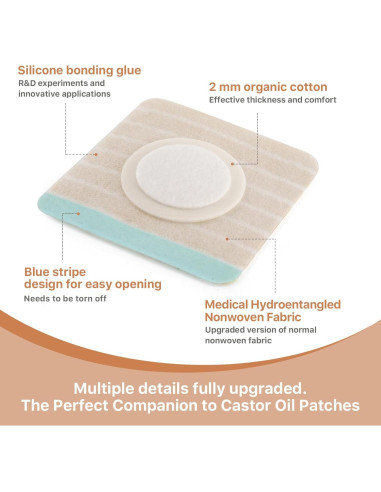 20 Parches de Aceite de Ricino de Silicona SUERAN - Higiénicos