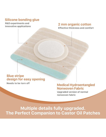 20 Parches de Aceite de Ricino de Silicona SUERAN - Higiénicos