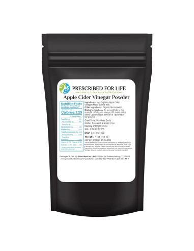 Polvo de Vinagre de Sidra de Manzana Orgánico Prescrito para la Vida 113g