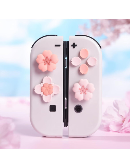 Tapas de Botones GeekShare para Nintendo Switch - Sakura