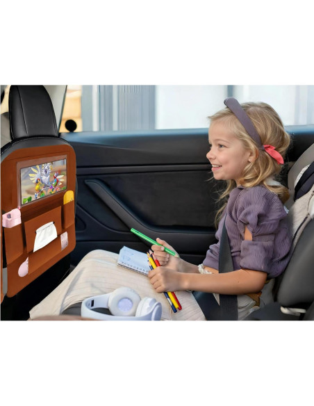 Organizador de Asiento Trasero para Tesla Modelo 3 y Y - Beige