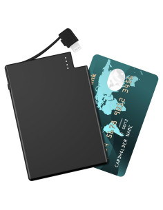 Cargador Portátil TNTOR 2500mAh con Cable Lightning Integrado