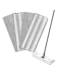 Paquete de 4 almohadillas de trapeador Joymoop 33x12 cm microfibra