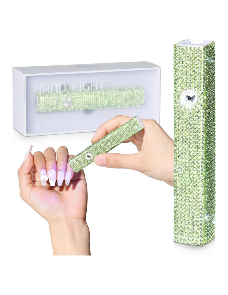 Lámpara UV portátil TAYE para uñas de gel, 20s/60s, Verde