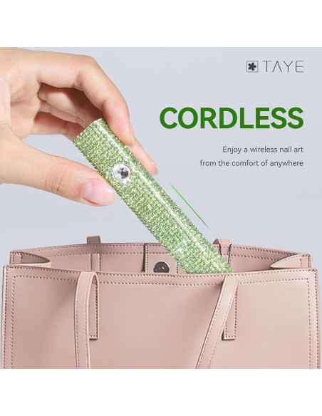 Lámpara UV portátil TAYE para uñas de gel, 20s/60s, Verde