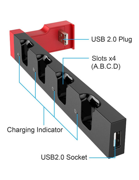 Base de Carga Joycon YUANHOT para Nintendo Switch y OLED