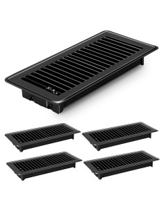 4 PCS Rejillas de Piso 10x25 cm Essenya, Metal a Prueba de Óxido