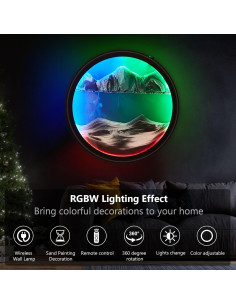 Aplique de Pared LED OLYWEI Negro 44.7 cm Control Remoto RGB 2