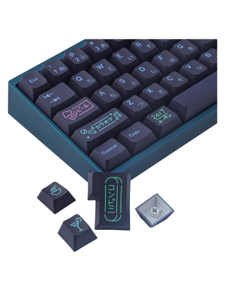 Juego de Teclas PBT JOMKIZ 148 Teclas Perfil Cherry Negro