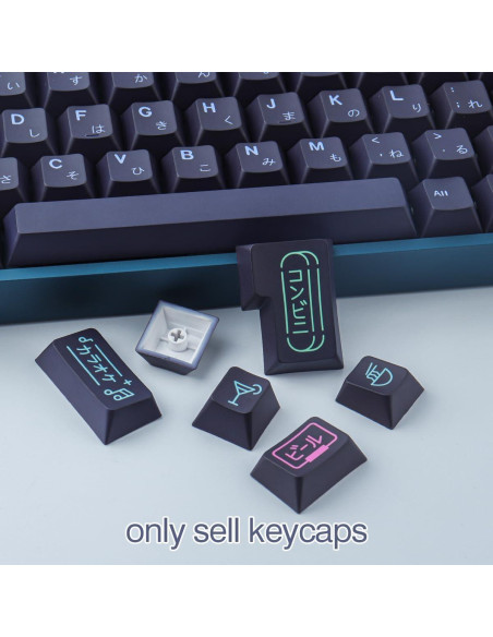 Juego de Teclas PBT JOMKIZ 148 Teclas Perfil Cherry Negro