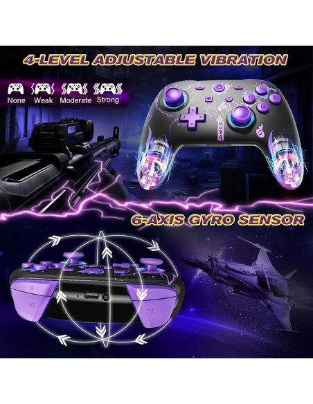 Controlador Pro Inalámbrico Fisherg para Nintendo Switch OLED