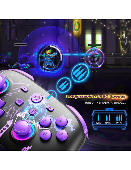 Controlador Pro Inalámbrico Fisherg para Nintendo Switch OLED